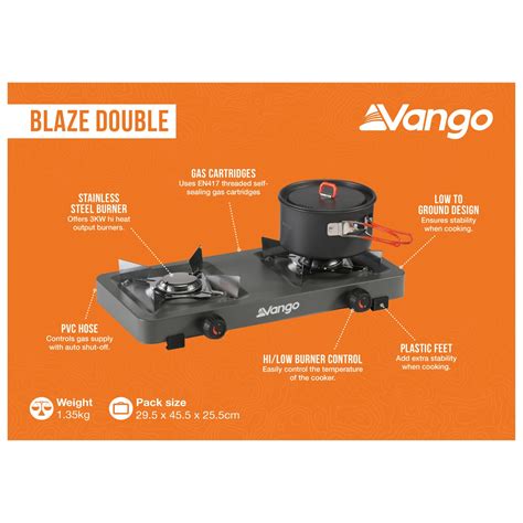 vango double gas stove